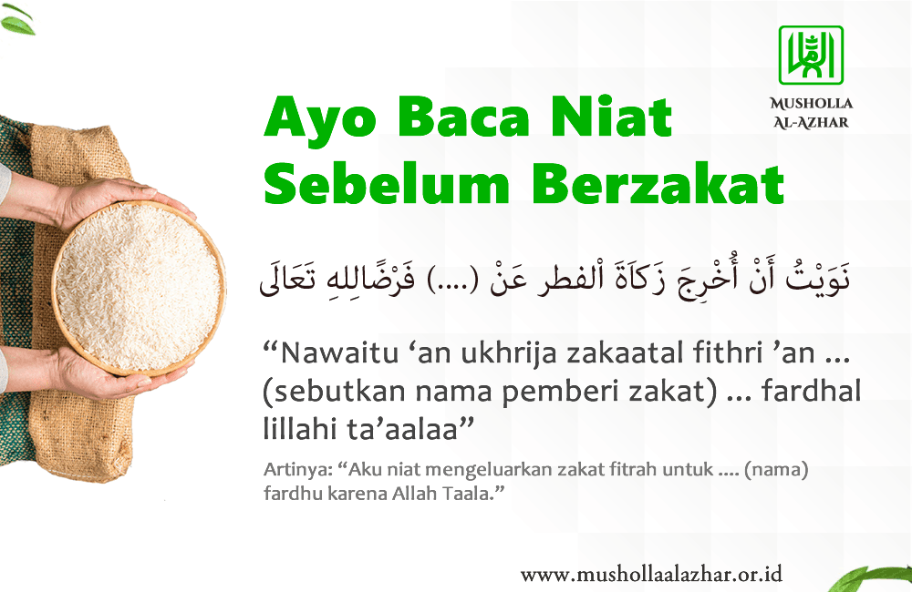 Bacaan NIAT DOA Bayar Zakat Fitrah di Musholla Al-Azhar Koja Lagoa Tanjung Priok Jakarta Utara Terdekat